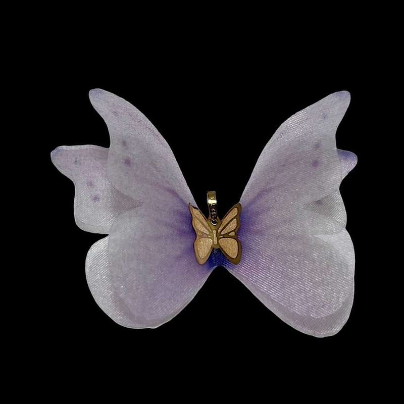 آویز گردنبند طلا 18 عیار زنانه وی وی گلد گالری مدل پروانه