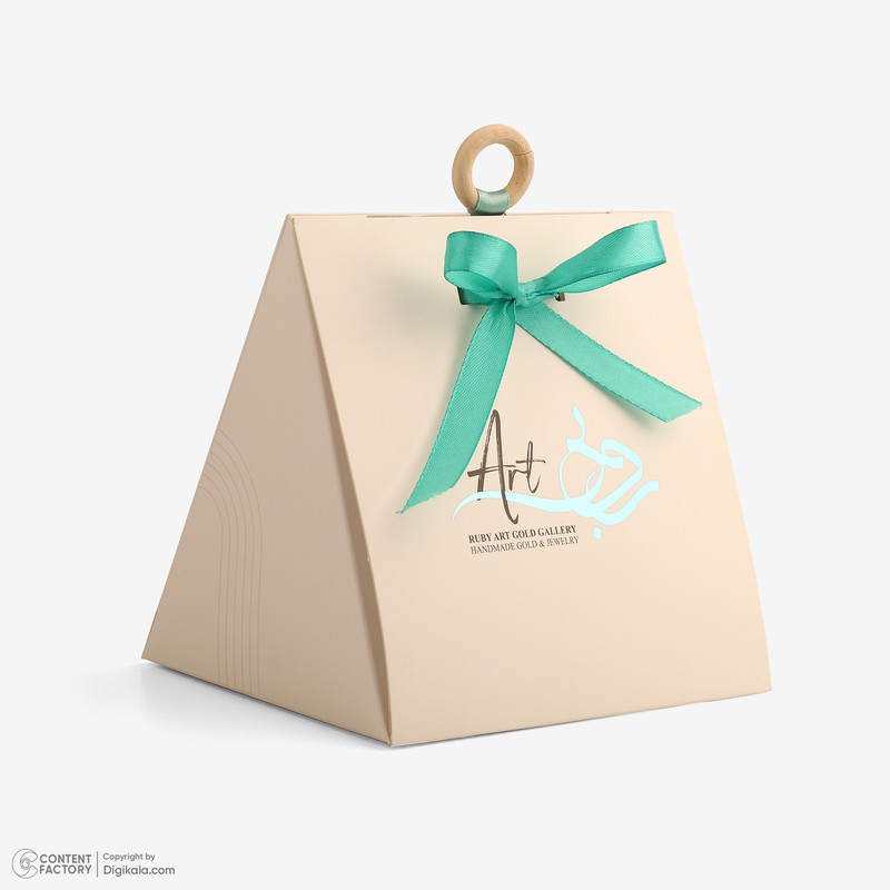 آویز گردنبند طلا 18 عیار زنانه روبی آرت گالری طرح گل کد 314927