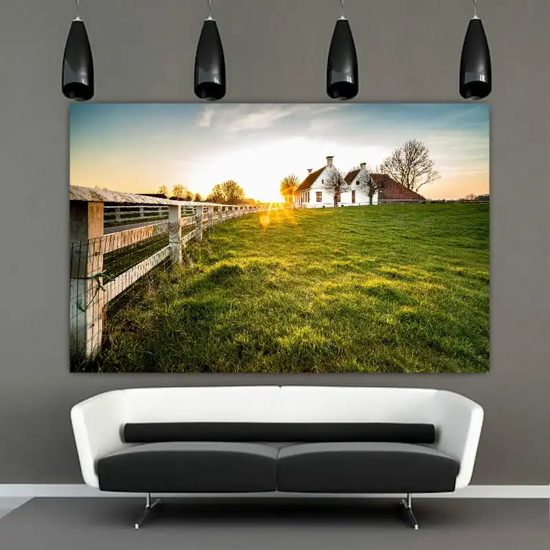 تابلو بوم طرح مزرعه و کلبه مدل SDB4822