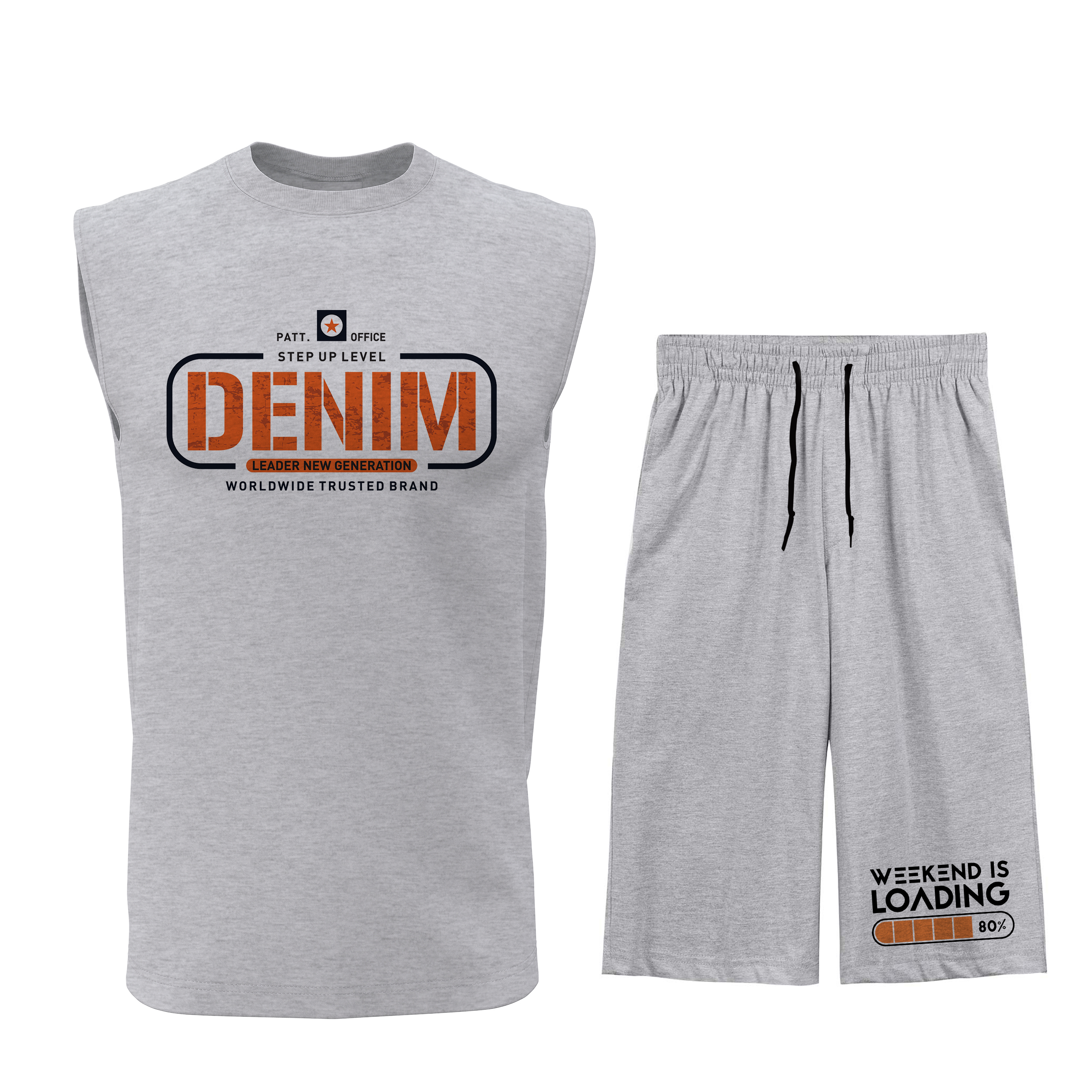 ست تاپ و شلوارک مردانه مدل T105G