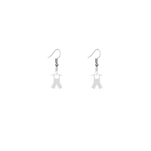 گوشواره نقره زنانه هایکا طرح لباس و رخت آویز مدل n.ha700