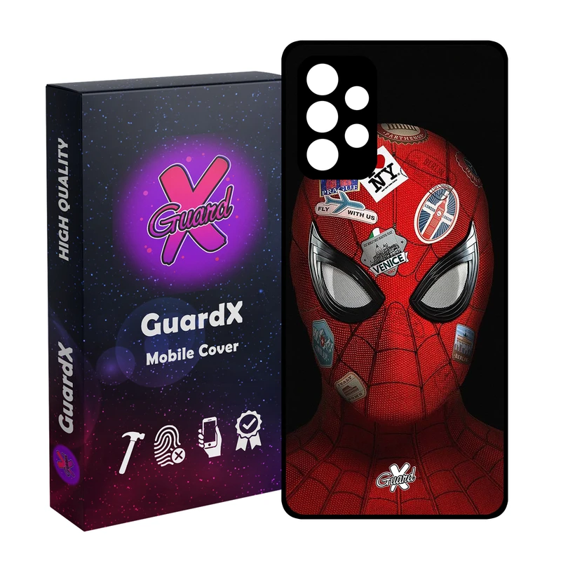 کاور گارد ایکس طرح Spider Man مدل Glass10033 مناسب برای گوشی موبایل سامسونگ Galaxy A52s