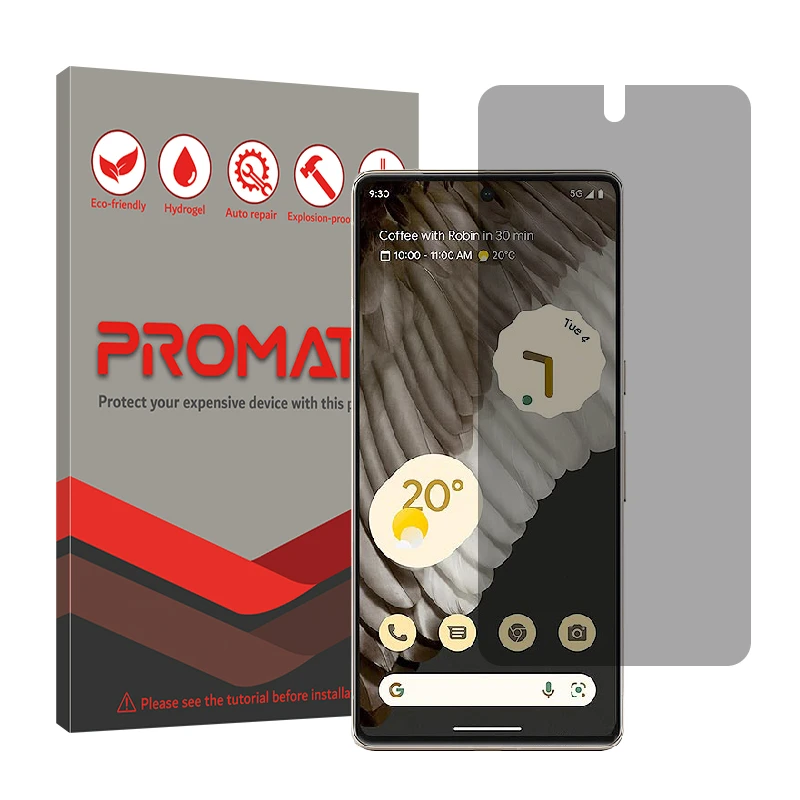 محافظ صفحه نمایش حریم شخصی پرومیت مدل Resistant مناسب برای گوشی موبایل گوگل Pixel 7 Pro