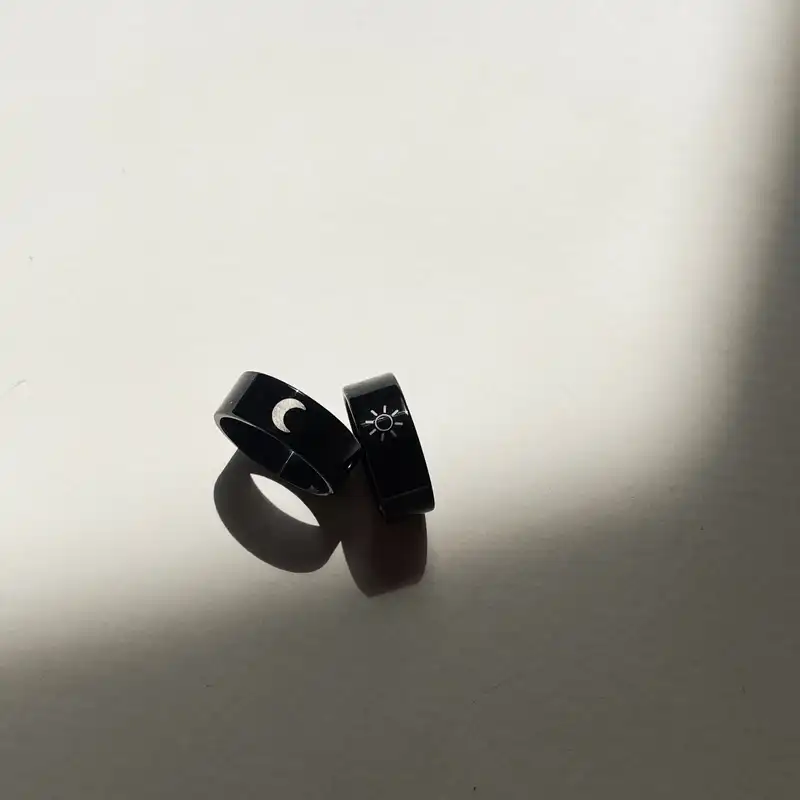 انگشتر مدل ماه و خورشید بسته 2 عددی