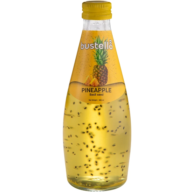 نوشیدنی تخم شربتی با طعم آناناس باستلو - 300 میلی لیتر