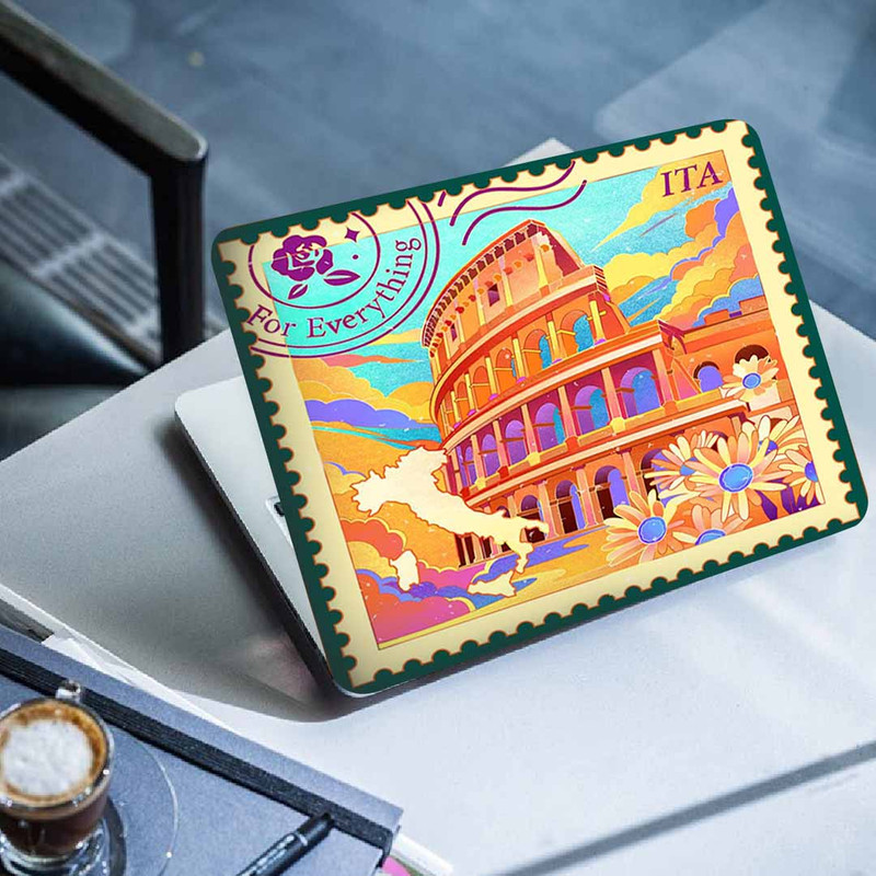 استیکر لپ تاپ طرح  تمبر کد p-1206 مناسب برای لپ تاپ 15.6 اینچ