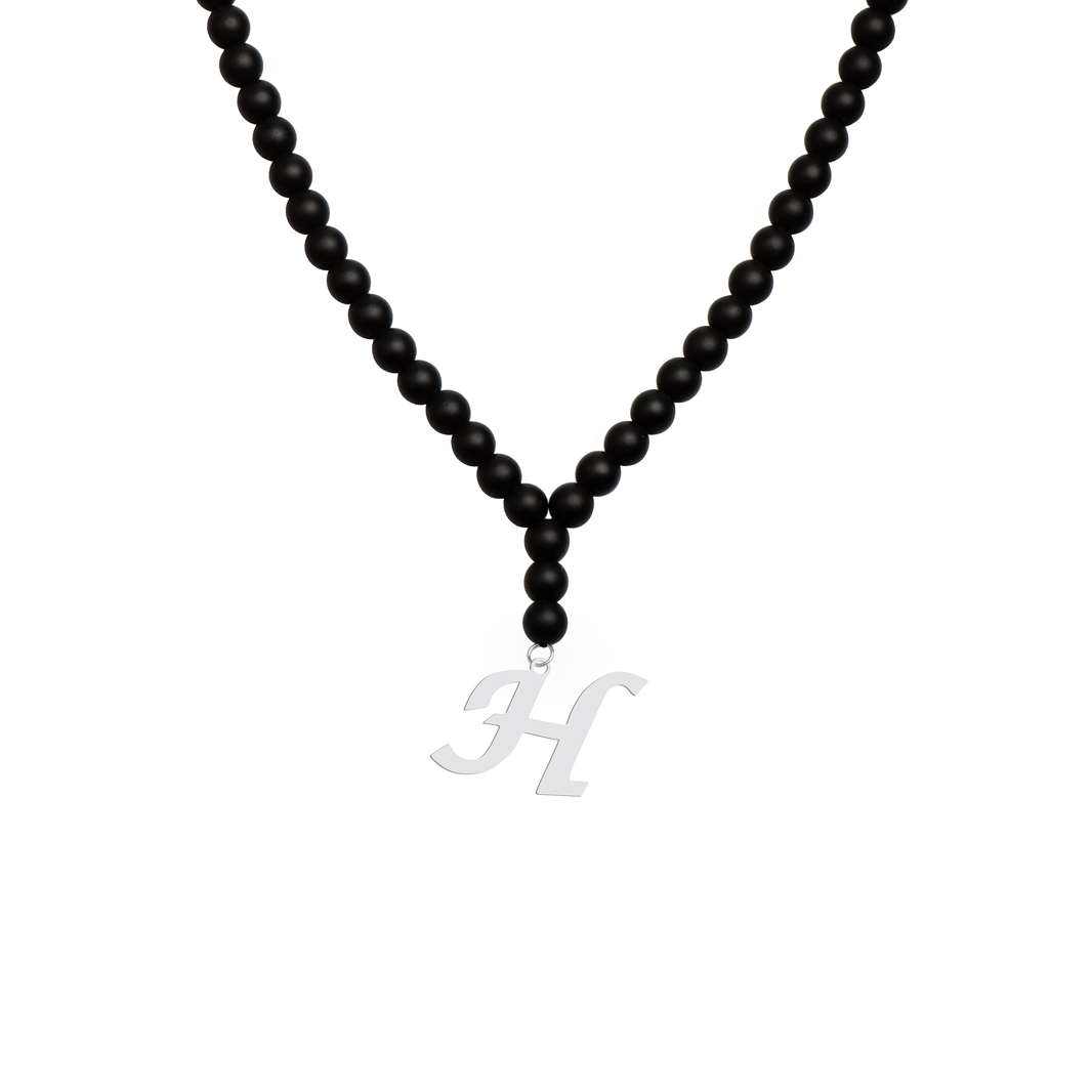 گردنبند نقره زنانه هایکا مدل حرف لاتین H کد n.ha1-238