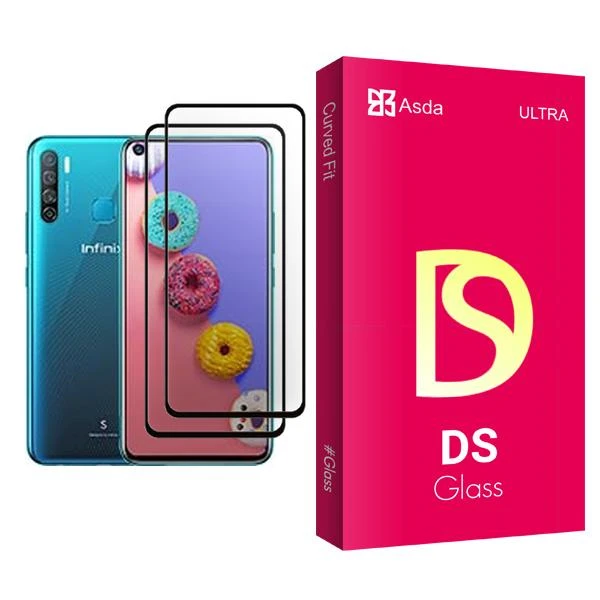 محافظ صفحه نمایش آسدا مدل DS Glass MIX002 مناسب برای گوشی موبایل اینفینیکس S5 بسته دو عددی