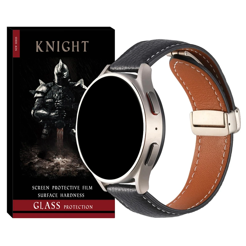 بند نایت مدل Magnet Leather مناسب برای ساعت هوشمند سامسونگ Galaxy Watch Fe 40mm / 7 40mm / 7 44mm