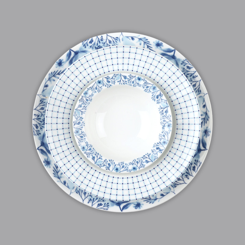 سرویس غذاخوری 29 پارچه 6 نفر چینی زرین ایران مدل نئوکلاسیک آراگل درجه عالی