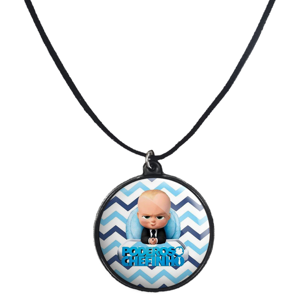 گردنبند پرمانه طرح بچه رئیس کد pmb.2709 مدل دو طرفه