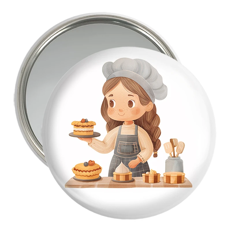 آینه جیبی خندالو مدل کیک و شیرینی پزی کد 36673