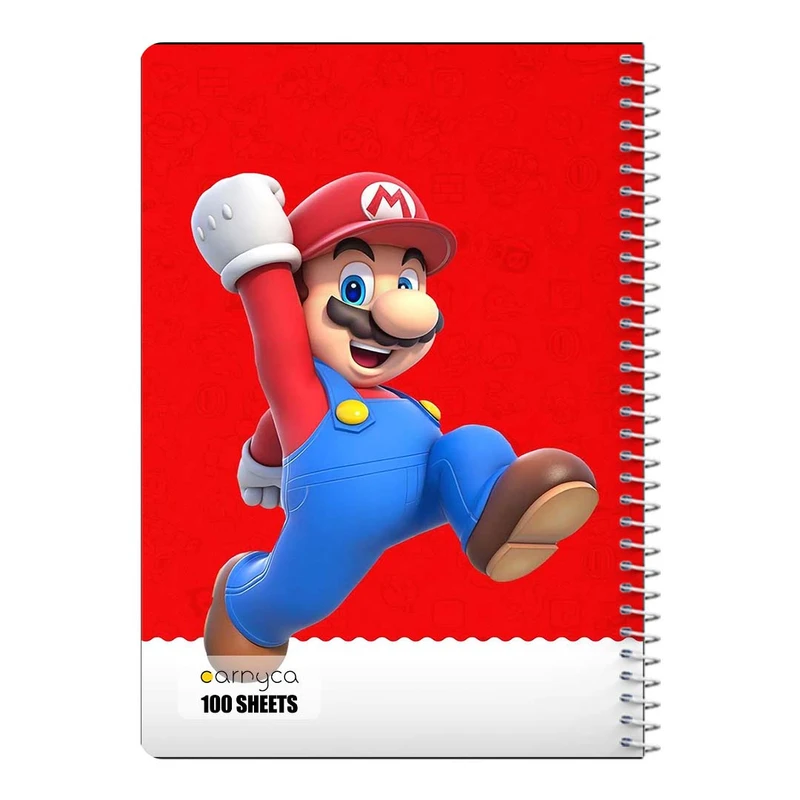 دفتر مشق 100 برگ سیمی کارنیکا طرح ماریو mario کد 46646