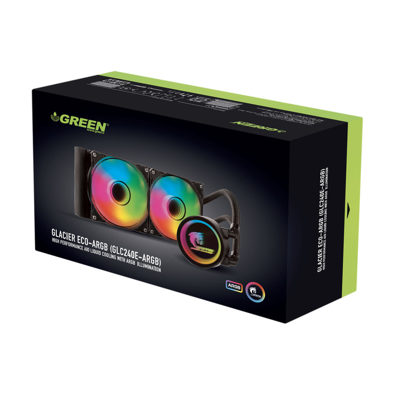 سیستم خنک کننده آبی گرین مدل GLACIER 240 ECO-ARGB