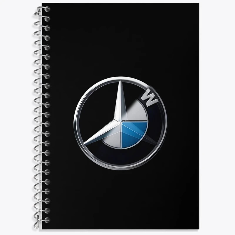 دفتر زبان 50 برگ خندالو مدل سه خط طرح بی ام دبلیو (BMW) کد F6843