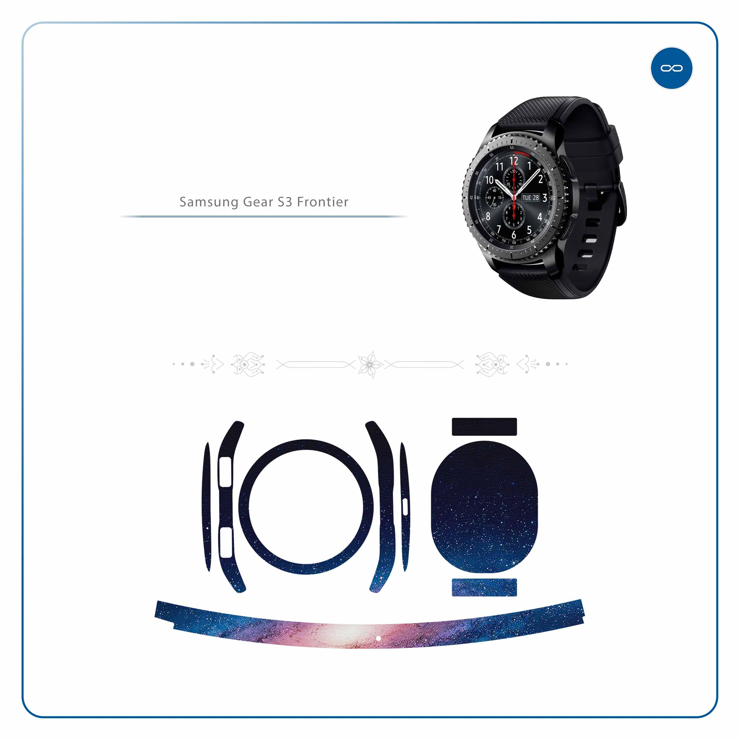 برچسب ماهوت طرح Universe-by-NASA-4 مناسب برای ساعت هوشمند سامسونگ Galaxy Gear S3 Frontier