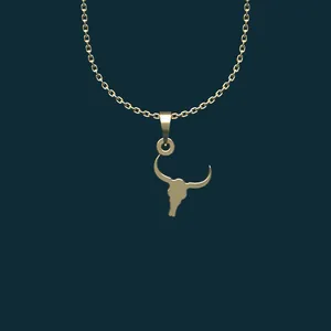 گردنبند طلا 18 عیار زنانه مدوپد مدل گاو کد BB2-1-1072