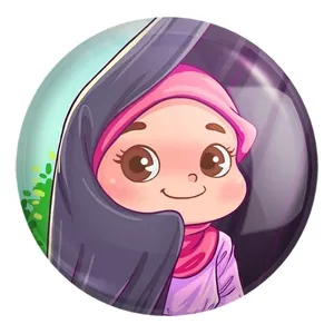 پیکسل خندالو طرح دخترانه باحجاب کد 26015 مدل بزرگ