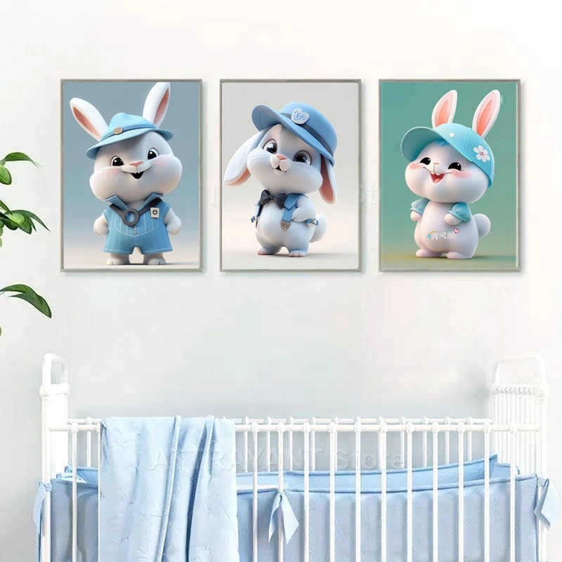 تابلو بکلیت طرح اتاق کودک مدل SI-MR-1024 فریم نقره ای مجموعه 3 عددی