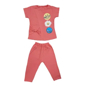 ست تی شرت و شلوارک دخترانه کد Z036
