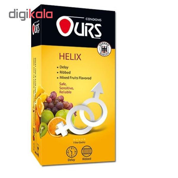 کاندوم اورز مدل HELIX بسته 12 عددی به همراه کاندوم مدل DOT BEAT بسته 12 عددی