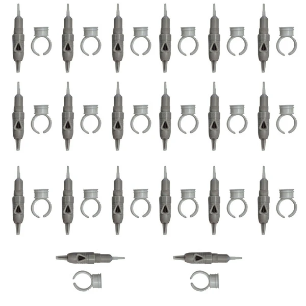 کارتریج میکرونیدلینگ مدل FLAT NEEDLE 5 به همراه تشتک تتو مجموعه 20 عددی