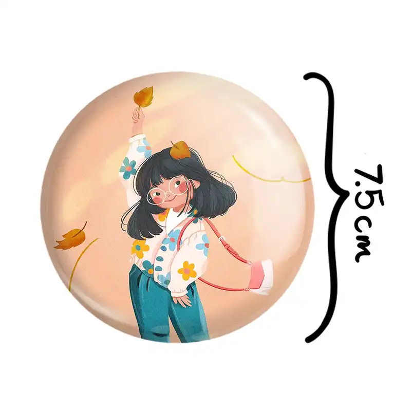 آینه جیبی خندالو طرح دخترانه فانتزی مدل تاشو کد 25739