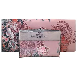 تشک مهمان مدل مخمل طرح گل کد 34 یک نفره سایز 90×190 سانتی متر