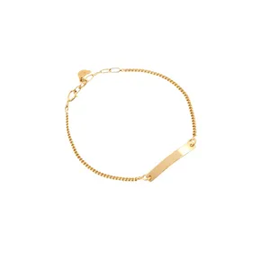 دستبند طلا 18 عیار دخترانه الی گالری مدل کارتیه ظریف