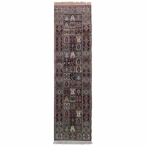 فرش ماشینی مدل ترکمن کد 435-30 زمینه مسی