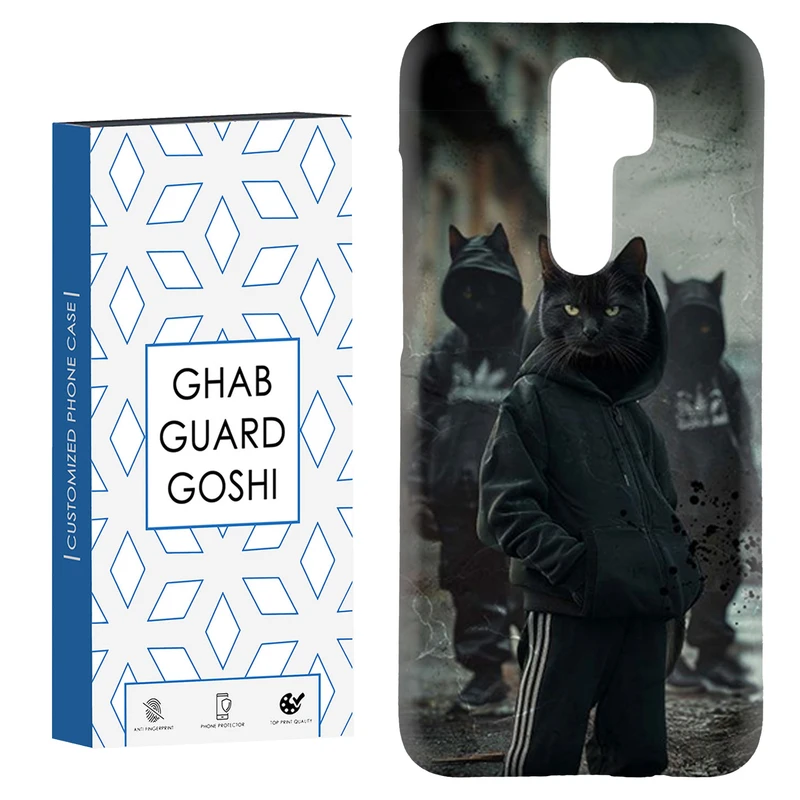 کاور قاب گارد گوشی طرح گربه سیاه کد Dimo-356 مناسب برای گوشی موبایل شیائومی Redmi 9 / Redmi 9 Prime