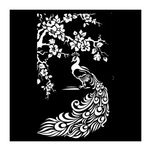  شابلون باتیس آرت طرح طاووس کد 769