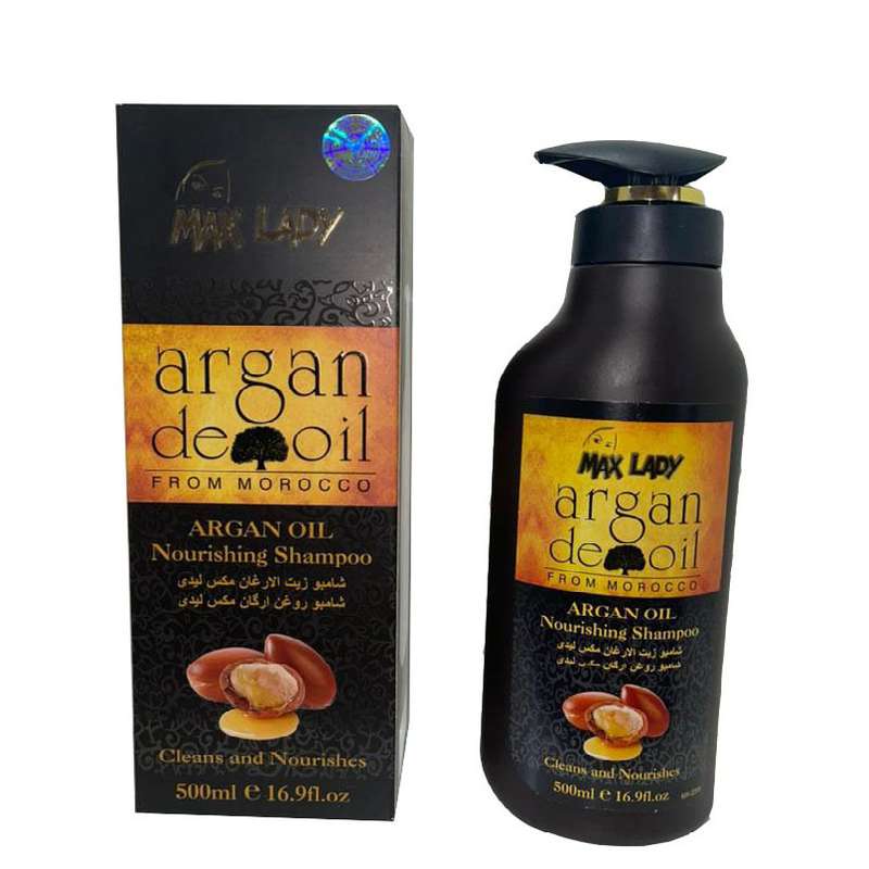شامپو ترمیم کننده مو مکس لیدی مدل arganoil حجم 500 میلی لیتر
