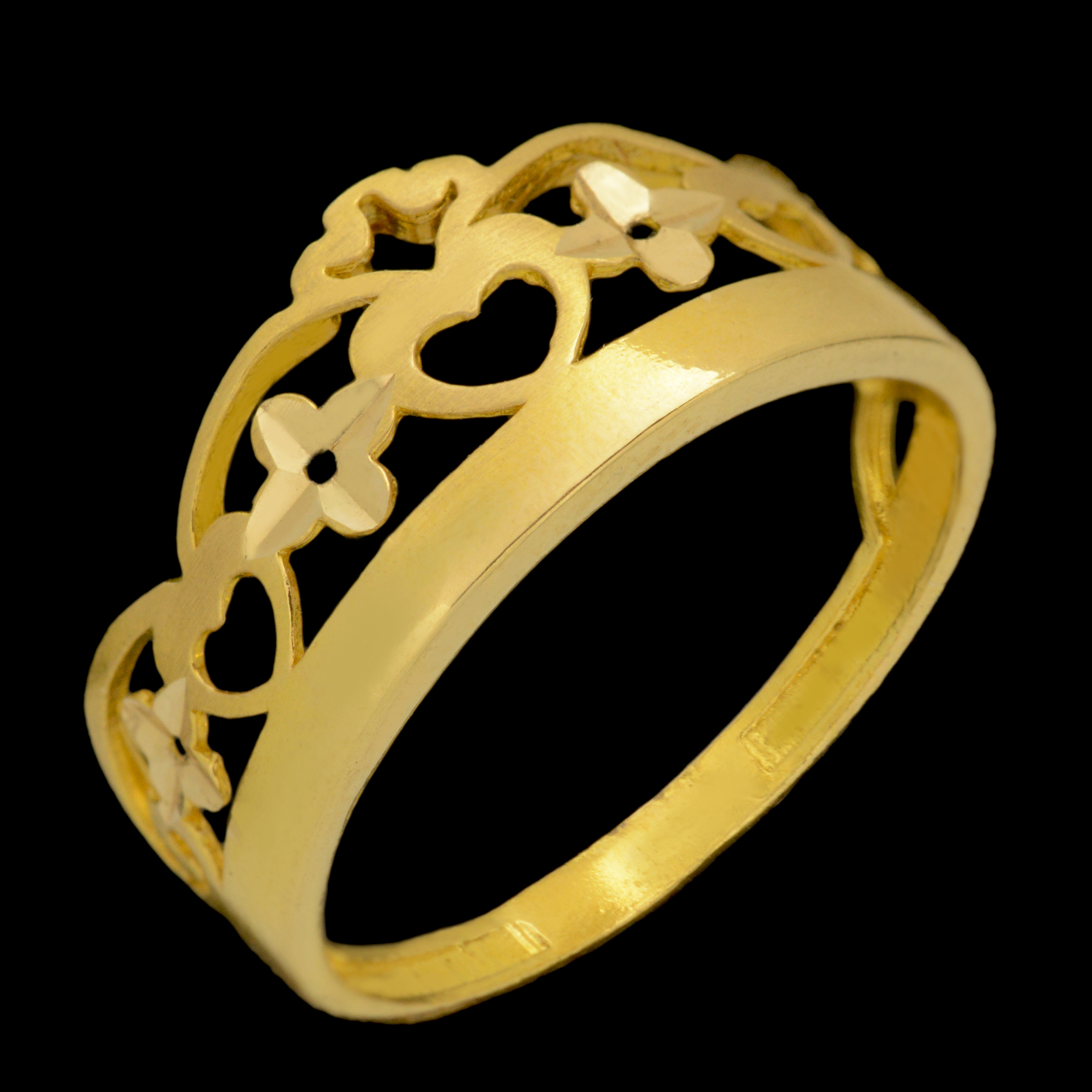 انگشتر طلا 18 عیار زنانه طلای مستجابی مدل تاج کد 670165