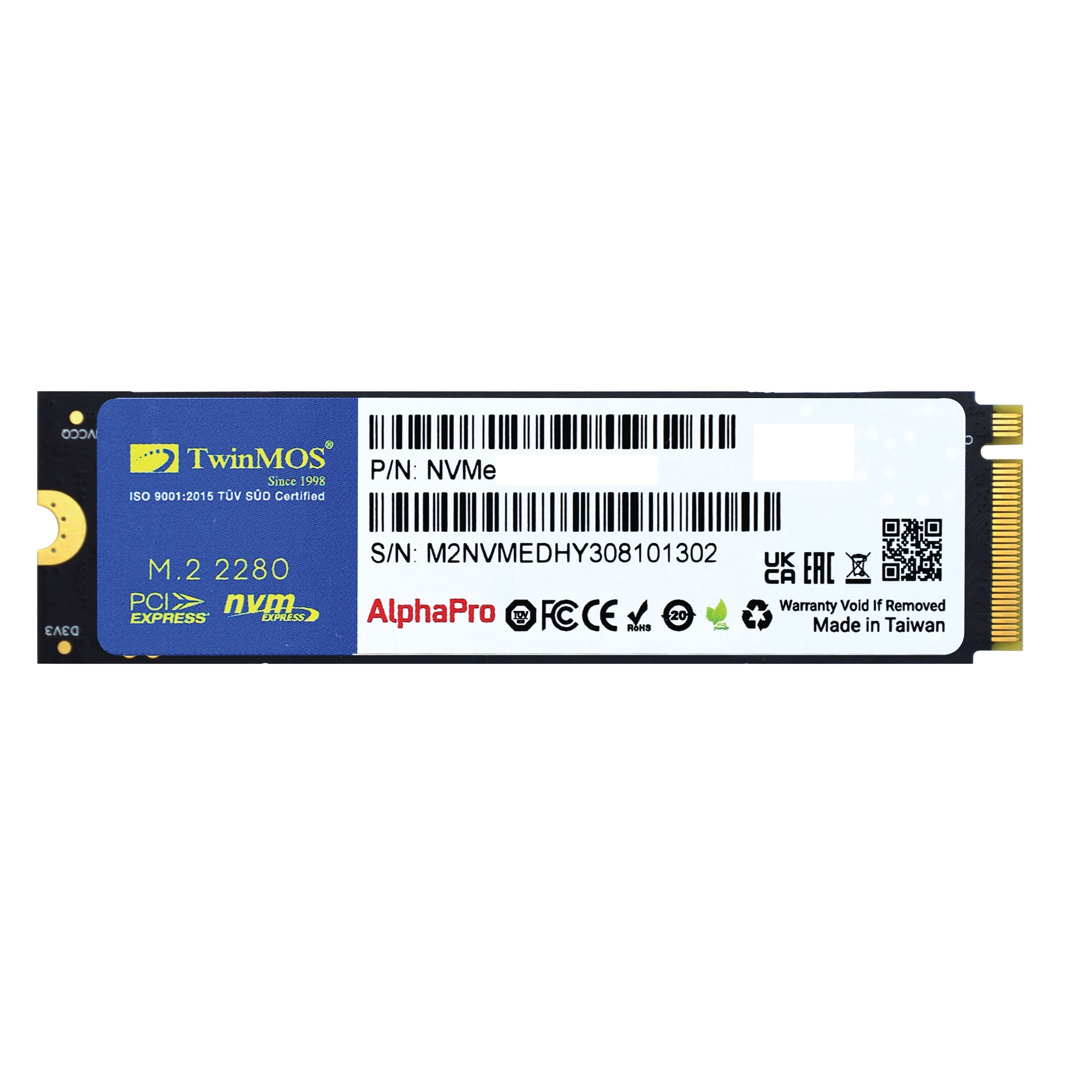 اس اس دی اینترنال توین موس مدل AlphaPro NVMe 2280 M.2 ظرفیت 256 گیگابایت