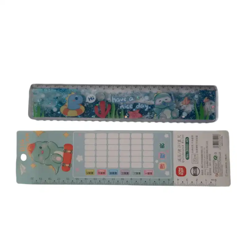 خط کش 20 سانتی متر مدل آکواریومی طرح دایناسور و دریا کد 01