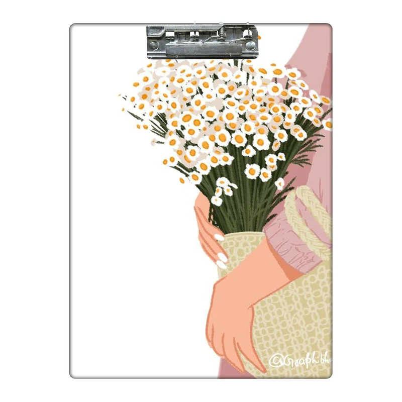 تخته شاسی طرح دست گل بابونه کد 2834645 سایز A4