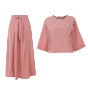 ست نیم تنه و دامن زنانه بنیس مدل لیزا رنگ کالباسی