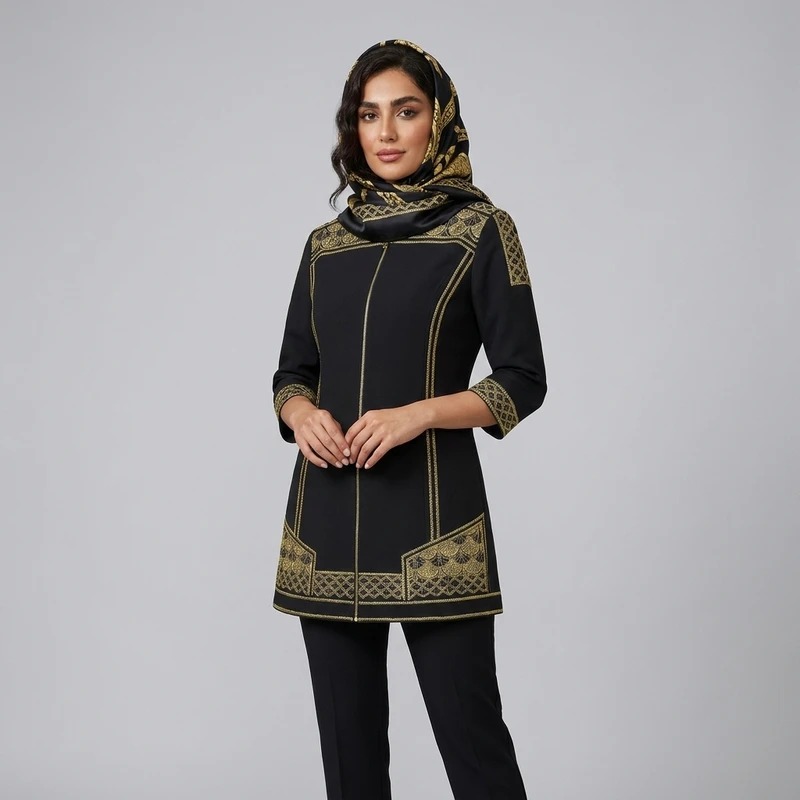 مانتو مجلسی زنانه مدل Jewelry