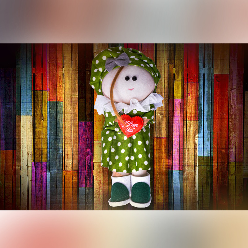 عروسک طرح دختر روسی مدل لاو کد 114 ارتفاع 23 سانتی متر