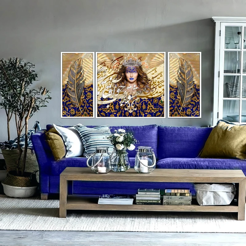 تابلو بکلیت طرح مدرن دیجیتال آرت مدل W-2869 مجموعه 3 عددی