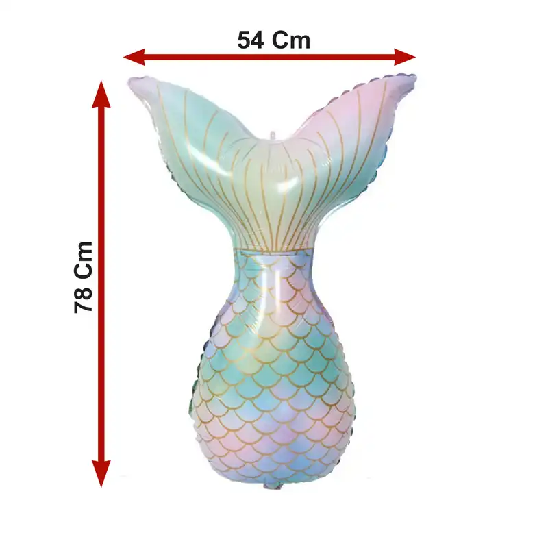 بادکنک فویلی لاکی بالونز مدل دم پری دریایی کد 1194