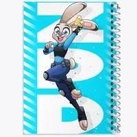 دفتر مشق 100 برگ خندالو طرح زوتوپیا (Zotopia) کد F918