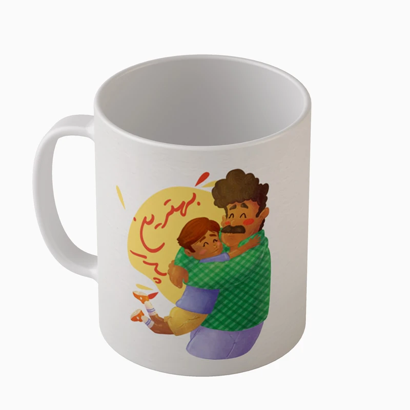 ماگ مدل MG2244 طرح بهترین پدر همه تاج سرم 