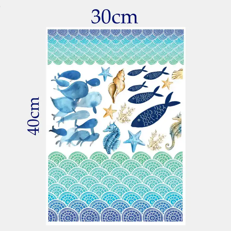 برچسب ترنسفر مدل موج و ماهی