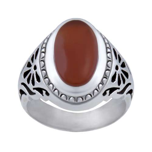 انگشتر نقره مردانه بازرگانی میلادی مدل سنگ عقیق یمانی اصل کد AM_055