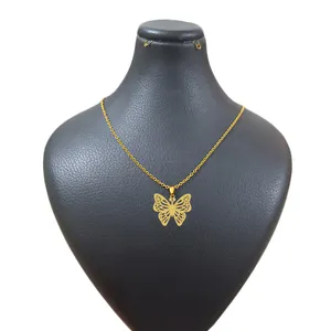 گردنبند زنانه هایکا مدل پروانه کد g.ha349