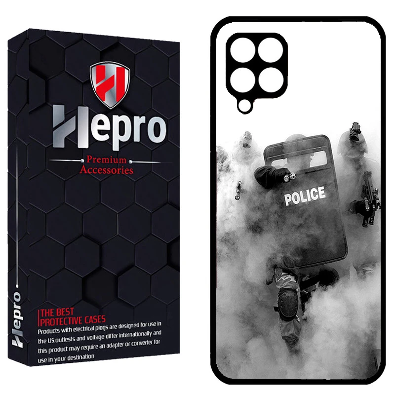 کاور هپرو طرح police کد TPU-136 مناسب برای گوشی موبایل سامسونگ Galaxy A12