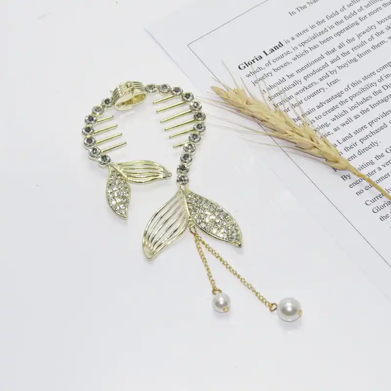 گیره مو زنانه مدل آبشاری دم ماهی کد G_Lnd_3147