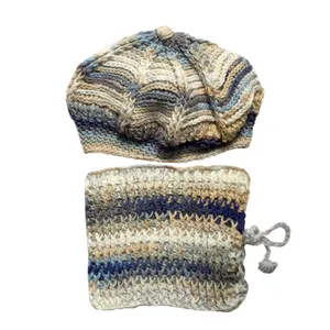 ست کلاه و شال گردن بافتنی بچگانه مدل هرمان